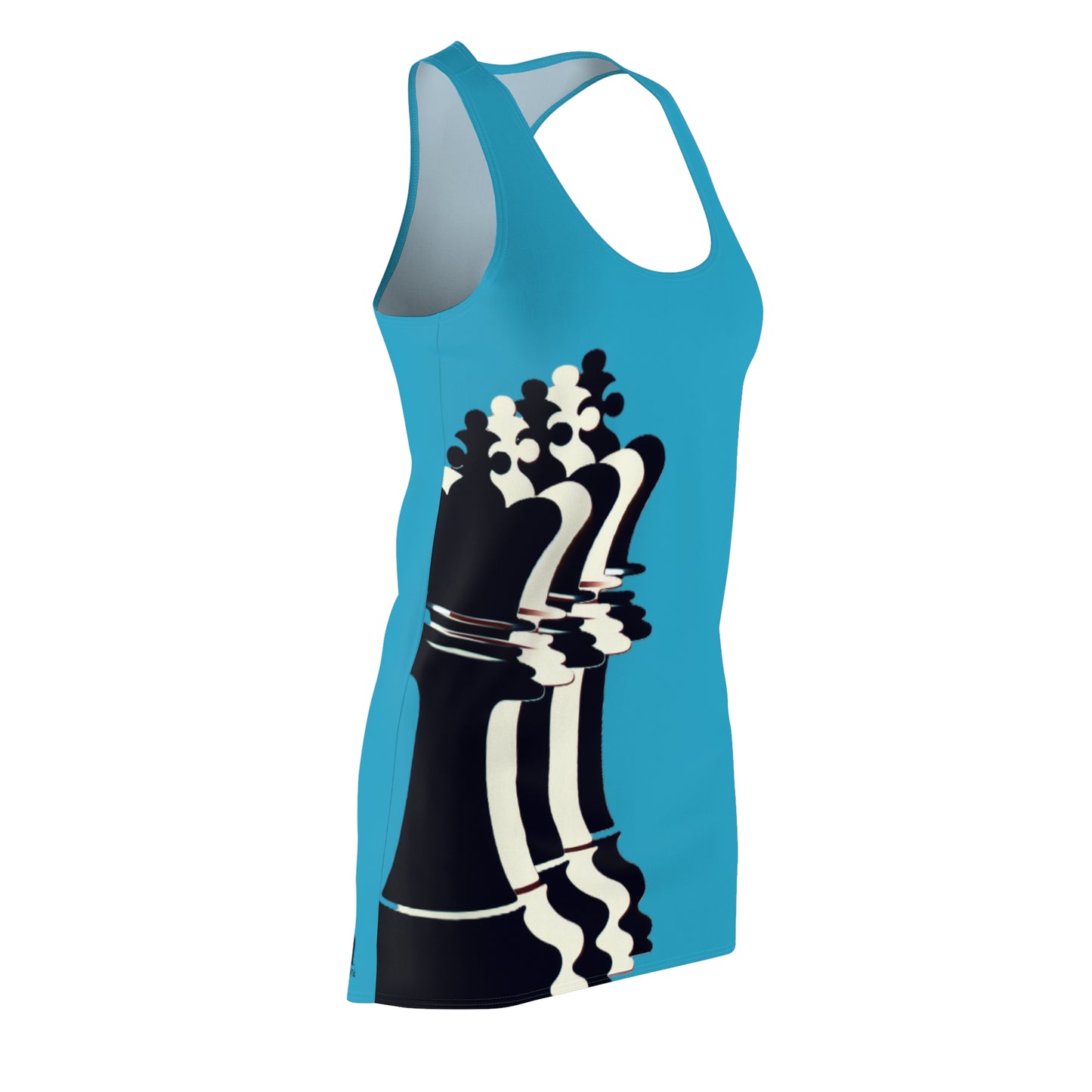 Aqua GIFTid Queen Move Racerback Dress | Stylish Summer Dress, Unique Gift, Casual Wear, Chess Lover's Apparel, Trendy AOP Dress