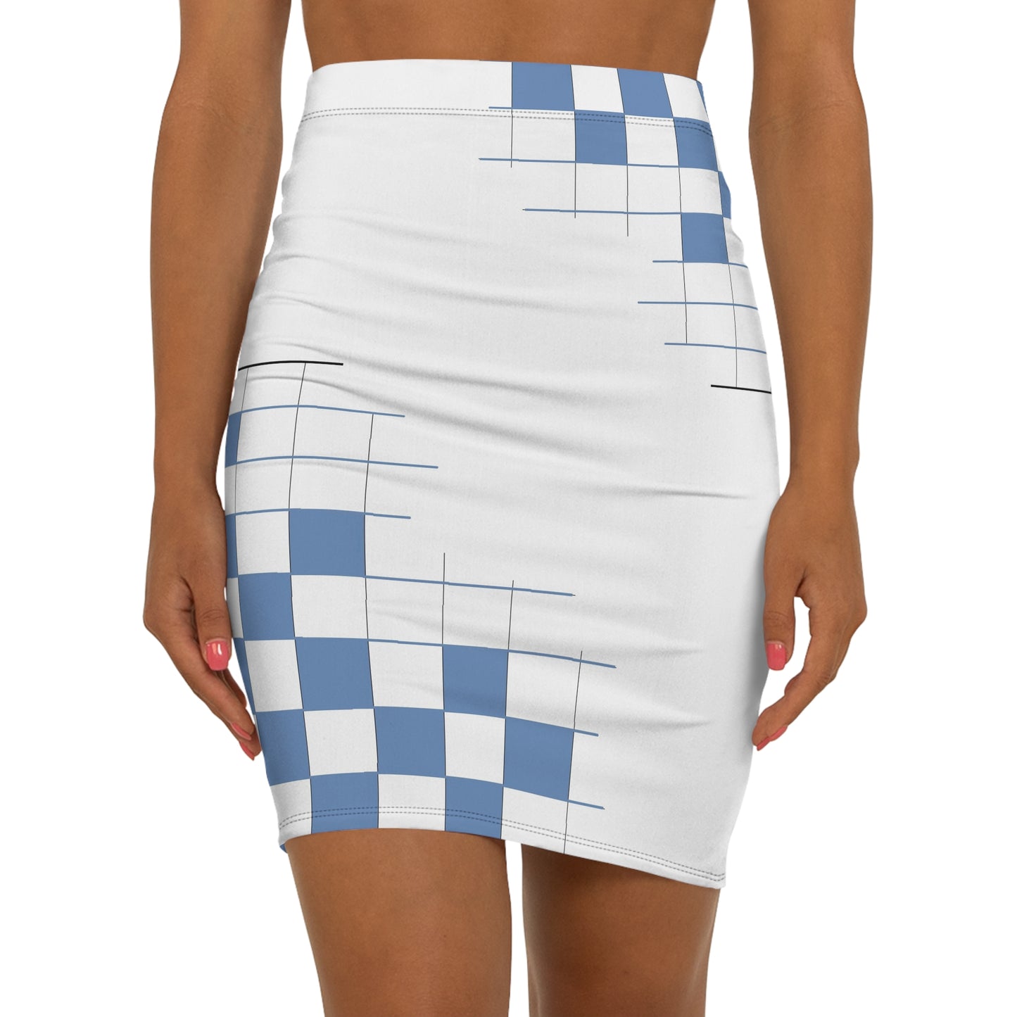 White GIFTid Choosing Sides Pencil Skirt, Chic Office Wear, Trendy Outfit for Parties, Date Night, Casual Gatherings