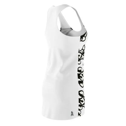 White Sworn Enemy Racerback Dress for Women | Trendy Casual Dress, Summer Outfit, Beachwear, Daily Dress, Unique Gift Idea