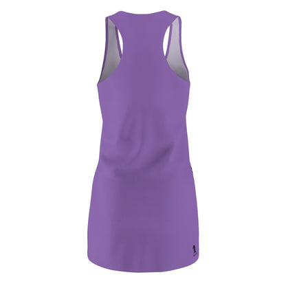 Purple GIFTid Queen Move Racerback Dress | Stylish Summer Dress, Unique Gift, Casual Wear, Chess Lover's Apparel, Trendy AOP Dress