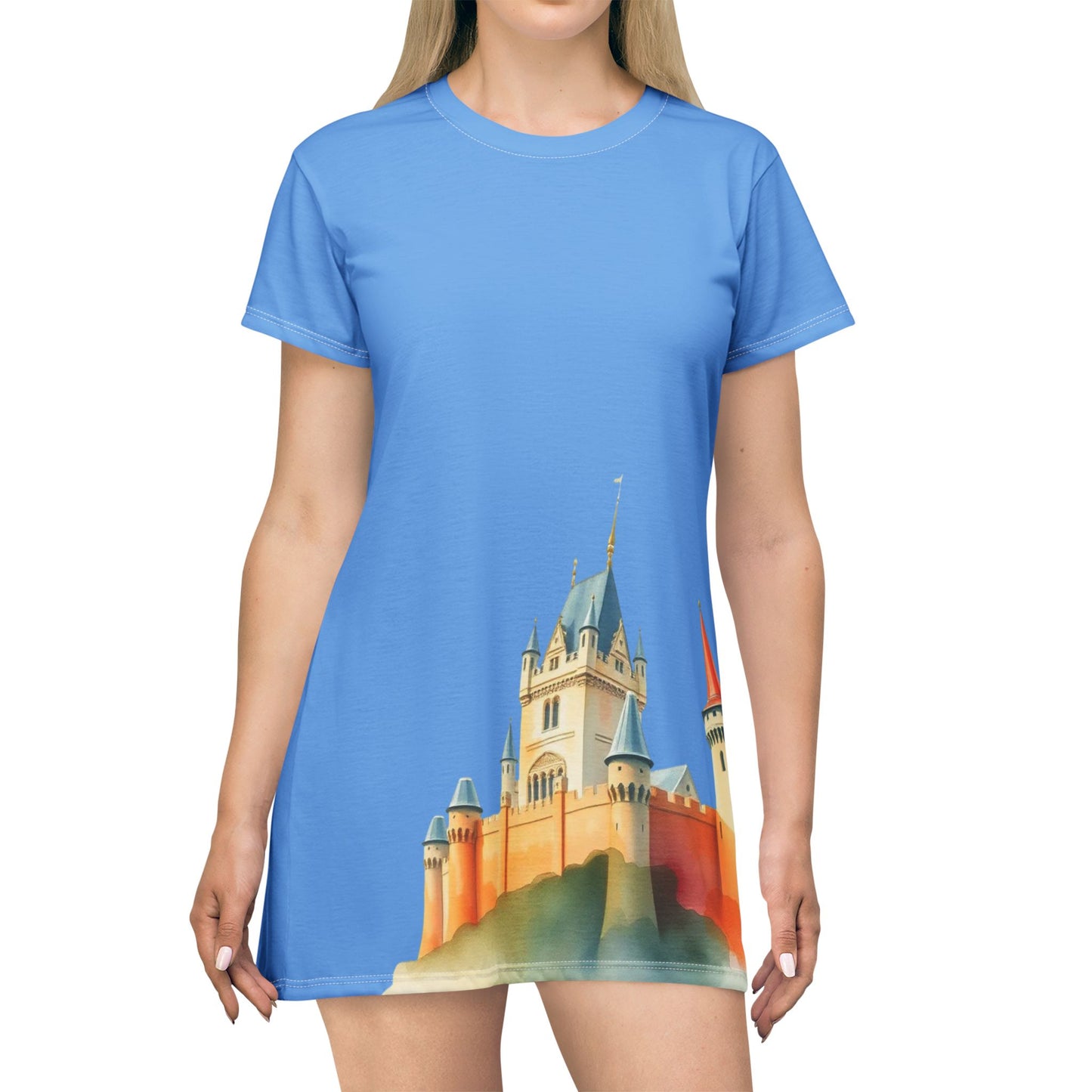 Summer Home T-Shirt Dress | AOP Dress for Dreamers, Summer Style, Playful Fashion, Fantasy Outfit, Unique Gift