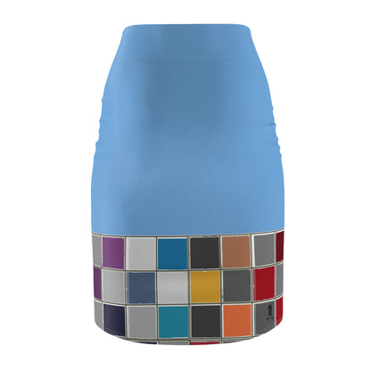 Blue GIFTid Down to Play Pencil Skirt with Artistic Color Blocks, Office Wear, Casual Outfit, Fashionable Women’s Clothing, Colorful Skirt, [...]