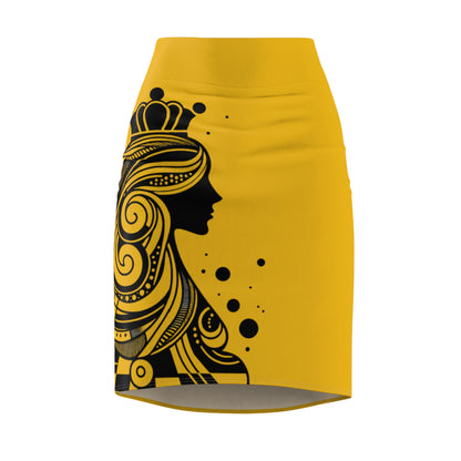 You're High Profile Pencil Skirt Yellow