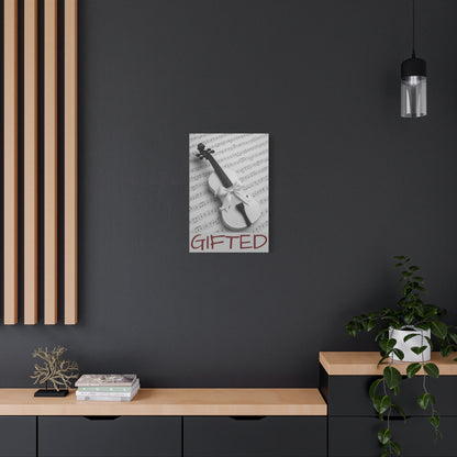 Canvas Art GIFTid Musician Home Decor, Stretched Matte Canvas, 1 25'', Violin Art Prints, Music Lover Gift