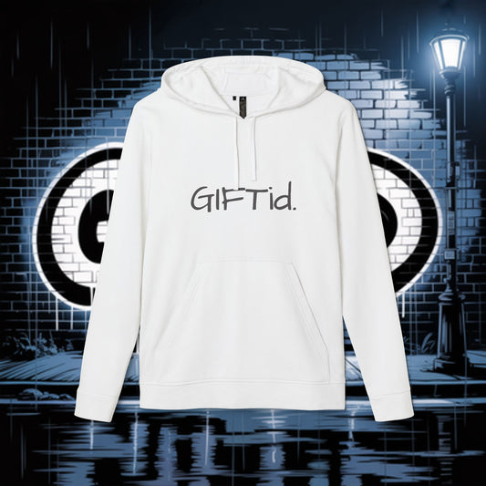 Fleece "Gifted" Adidas Hoodie Cozy Unisex Sweatshirt. Perfect for All Occasions, Sports, Casual Wear, Athleisure