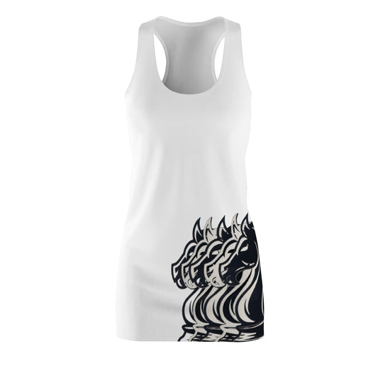 White GIFTid Crazy Knights Racerback Dress GIFTid Horse Chic