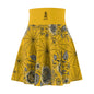 Flower Web Skater Skirt - Yellow