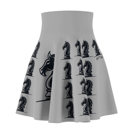 GIFTid Horse Carousel Skater Skirt, Contemporary Fashion Piece for Gamers, Ideal for Casual Outings, Gifts for Chess Lovers