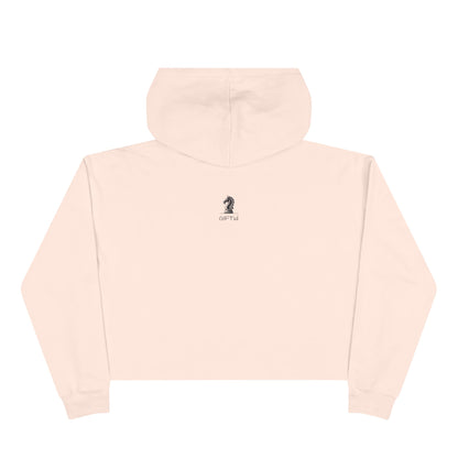Women Play Chess Too Crop Hoodie, Stylish Women's Hoodie, Gift for "Chess" Lovers, Comfortable Casual Wear, Perfect for Any Occasion