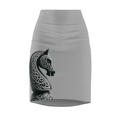 Knight in Celtic Armor Pencil Skirt, AOP Skirt, Unique Fashion, Gift for Her, Stylish Office Wear, Casual Chic Outfit