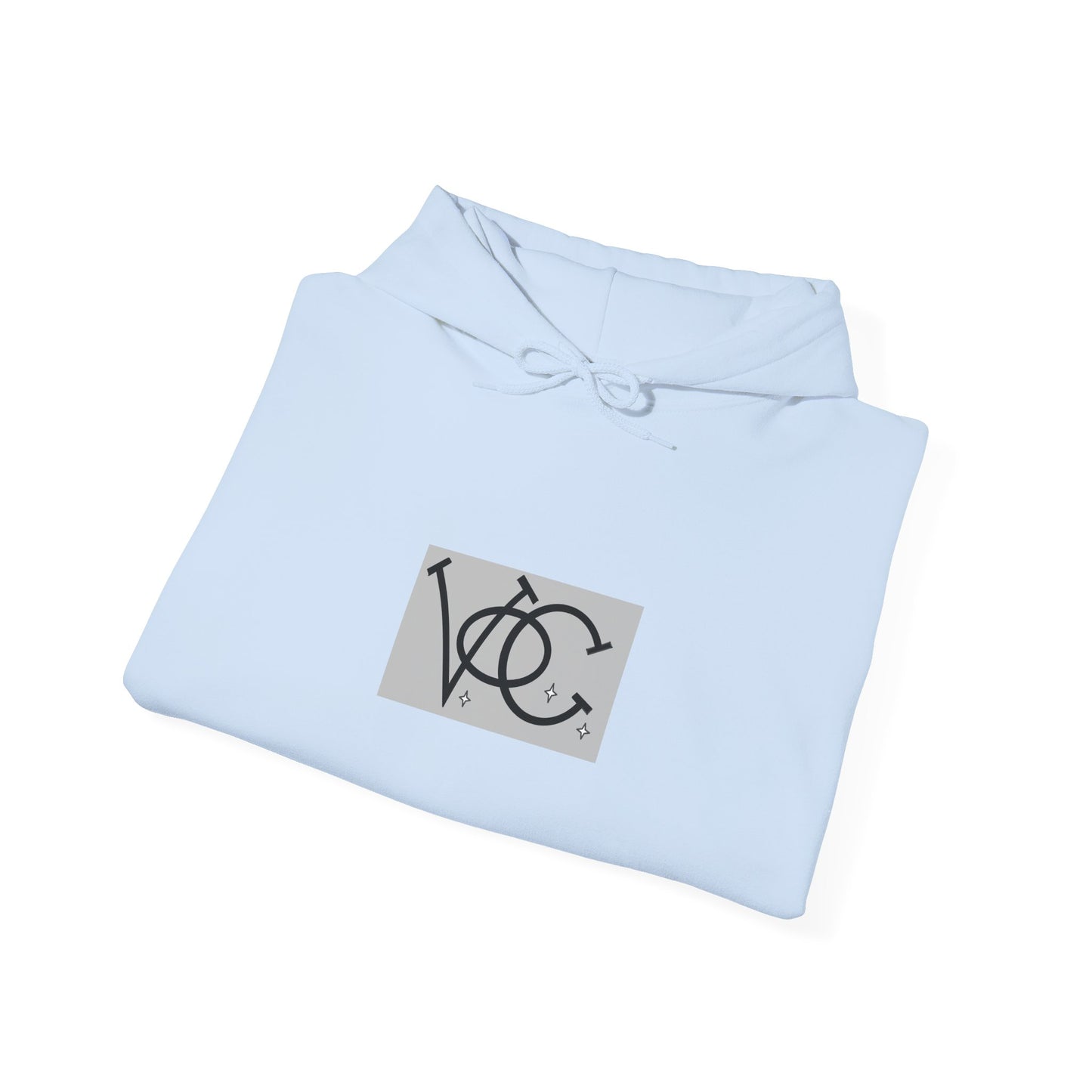 Stylish Unisex Hoodie with Custom "V.O.C." Graphic Design, Cozy Pullover, Casual Wear, Gift for Him/Her, Perfect for All Seasons