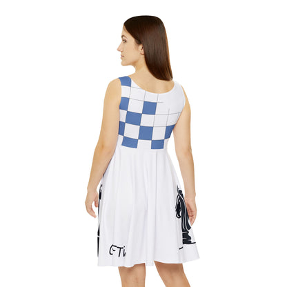 GIFTid Get 'Nuff of Me Skater Dress, Stylish Summer Dress, Game Night Outfit, Casual Date Dress, Unique Gift for Chess Lovers, Fun Party Attire
