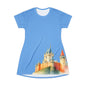 Summer Home T-Shirt Dress | AOP Dress for Dreamers, Summer Style, Playful Fashion, Fantasy Outfit, Unique Gift