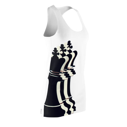 GIFTid Queen Move Racerback Dress | Stylish Summer Dress, Unique Gift, Casual Wear, Chess Lover's Apparel, Trendy AOP Dress