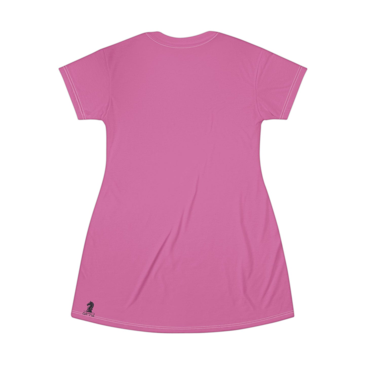 Pink GIFTid Queen's Domain Graphic T-Shirt Dress | Unique Chess Lover Gift, Casual Wear, Playful Outfit, Game Night Apparel, Stylish Dress