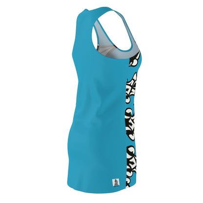 Blue Sworn Enemy Racerback Dress for Women | Trendy Casual Dress, Summer Outfit, Beachwear, Daily Dress, Unique Gift Idea