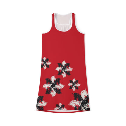 GIFTid Xtra HorseFlower Racerback Dress, Summer Dress, Casual Dress, Beachwear, Everyday Dress