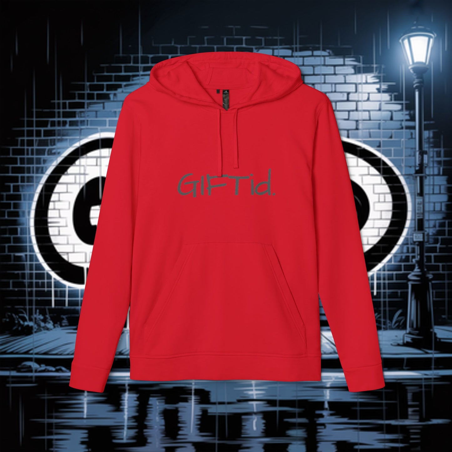 Fleece "Gifted" Adidas Hoodie Cozy Unisex Sweatshirt. Perfect for All Occasions, Sports, Casual Wear, Athleisure