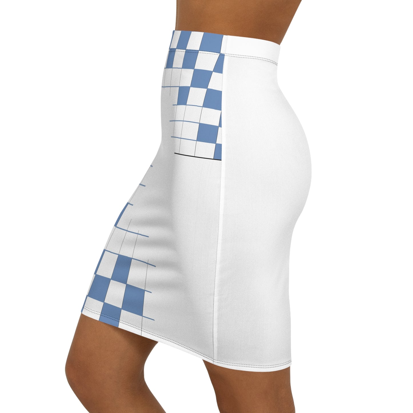 White GIFTid Choosing Sides Pencil Skirt, Chic Office Wear, Trendy Outfit for Parties, Date Night, Casual Gatherings