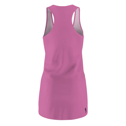 Pink GIFTid Queen Move Racerback Dress | Stylish Summer Dress, Unique Gift, Casual Wear, Chess Lover's Apparel, Trendy AOP Dress
