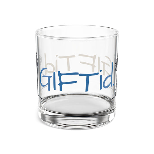 GIFTid Rocks Glass | Custom Whiskey Glass | Gift for Him | Unique Barware | Personalized Home Decor | Stylish Drinking Glass