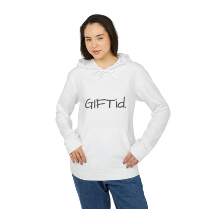 Fleece "Gifted" Adidas Hoodie Cozy Unisex Sweatshirt. Perfect for All Occasions, Sports, Casual Wear, Athleisure