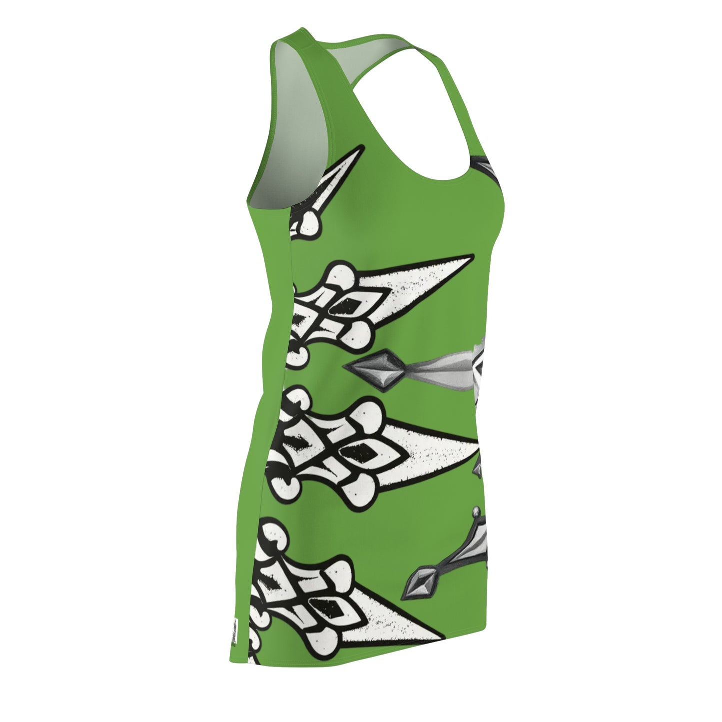 Green Sworn Enemy Racerback Dress for Women | Trendy Casual Dress, Summer Outfit, Beachwear, Daily Dress, Unique Gift Idea