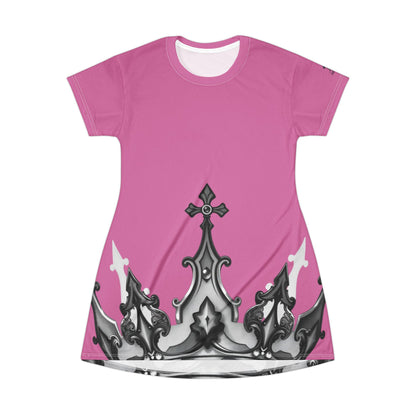 Reckless Queen T-Shirt Dress, Casual Wear, Summer Dress, Festival Outfit, Gift for Her, Stylish Everyday Dress