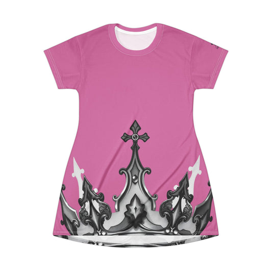 Reckless Queen T-Shirt Dress, Casual Wear, Summer Dress, Festival Outfit, Gift for Her, Stylish Everyday Dress