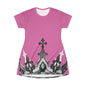Reckless Queen T-Shirt Dress, Casual Wear, Summer Dress, Festival Outfit, Gift for Her, Stylish Everyday Dress