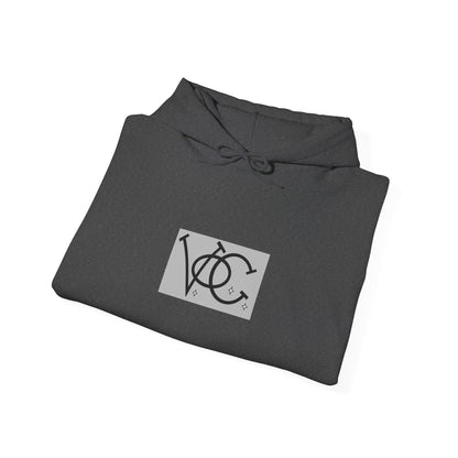 Stylish Unisex Hoodie with Custom "V.O.C." Graphic Design, Cozy Pullover, Casual Wear, Gift for Him/Her, Perfect for All Seasons