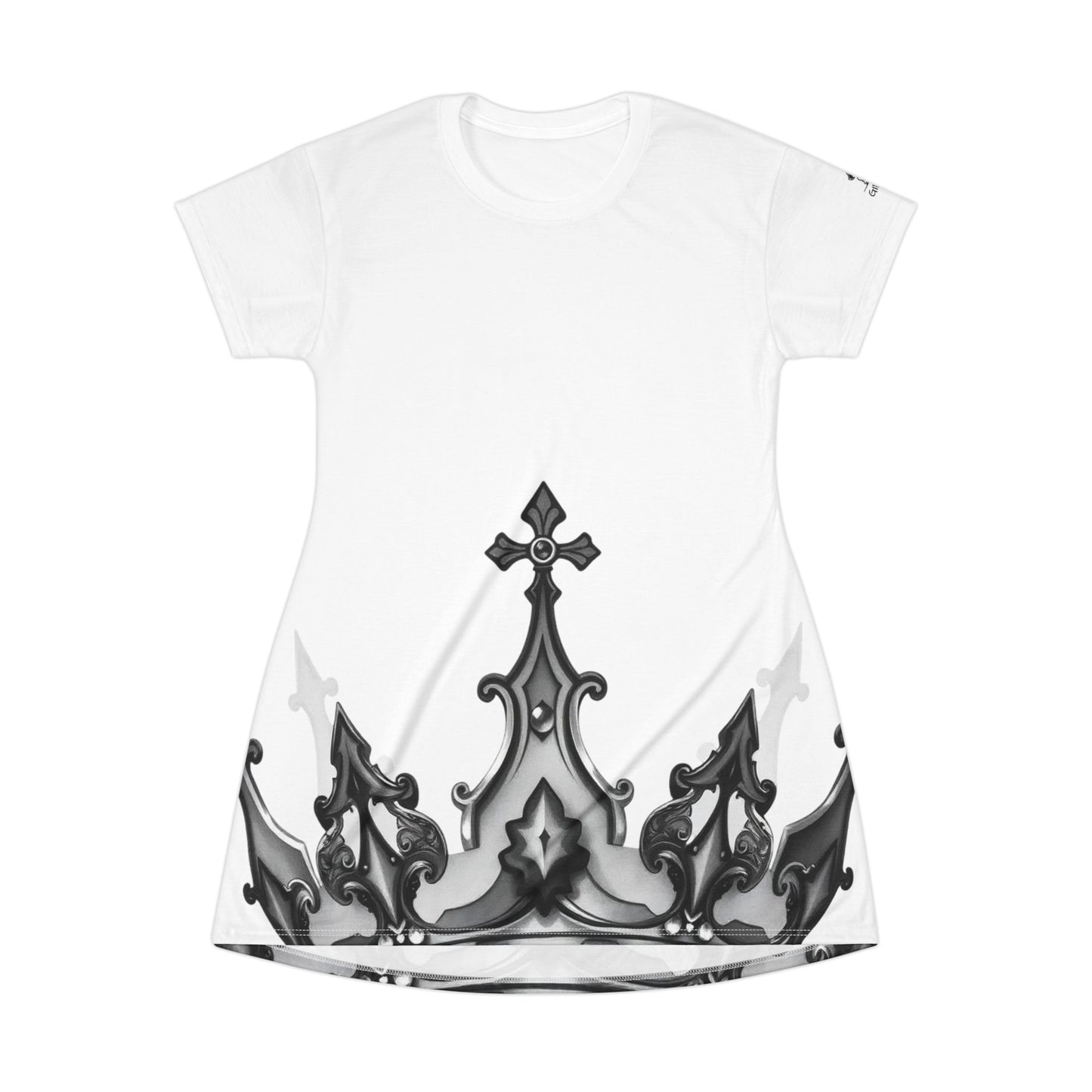 White Reckless With Your Queen T-Shirt Dress, Casual Wear, Summer Dress, Festival Outfit, Gift for Her, Stylish Everyday Dress