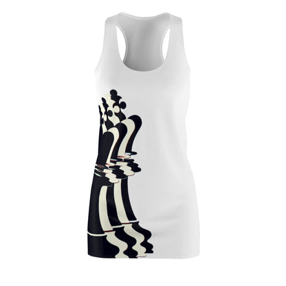 GIFTid Queen Move Racerback Dress | Stylish Summer Dress, Unique Gift, Casual Wear, Chess Lover's Apparel, Trendy AOP Dress