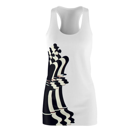 GIFTid Queen Move Racerback Dress | Stylish Summer Dress, Unique Gift, Casual Wear, Chess Lover's Apparel, Trendy AOP Dress