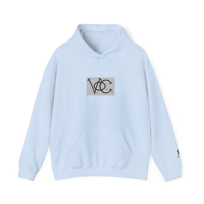 Stylish Unisex Hoodie with Custom "V.O.C." Graphic Design, Cozy Pullover, Casual Wear, Gift for Him/Her, Perfect for All Seasons
