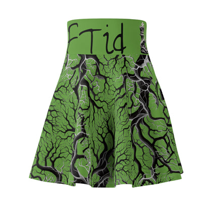 NatureILL Born Killer Skate Skirt Green - AOP | Trendy Outfit for Casual Days, Parties, Festivals, Summer Gatherings, Unique Gift Idea