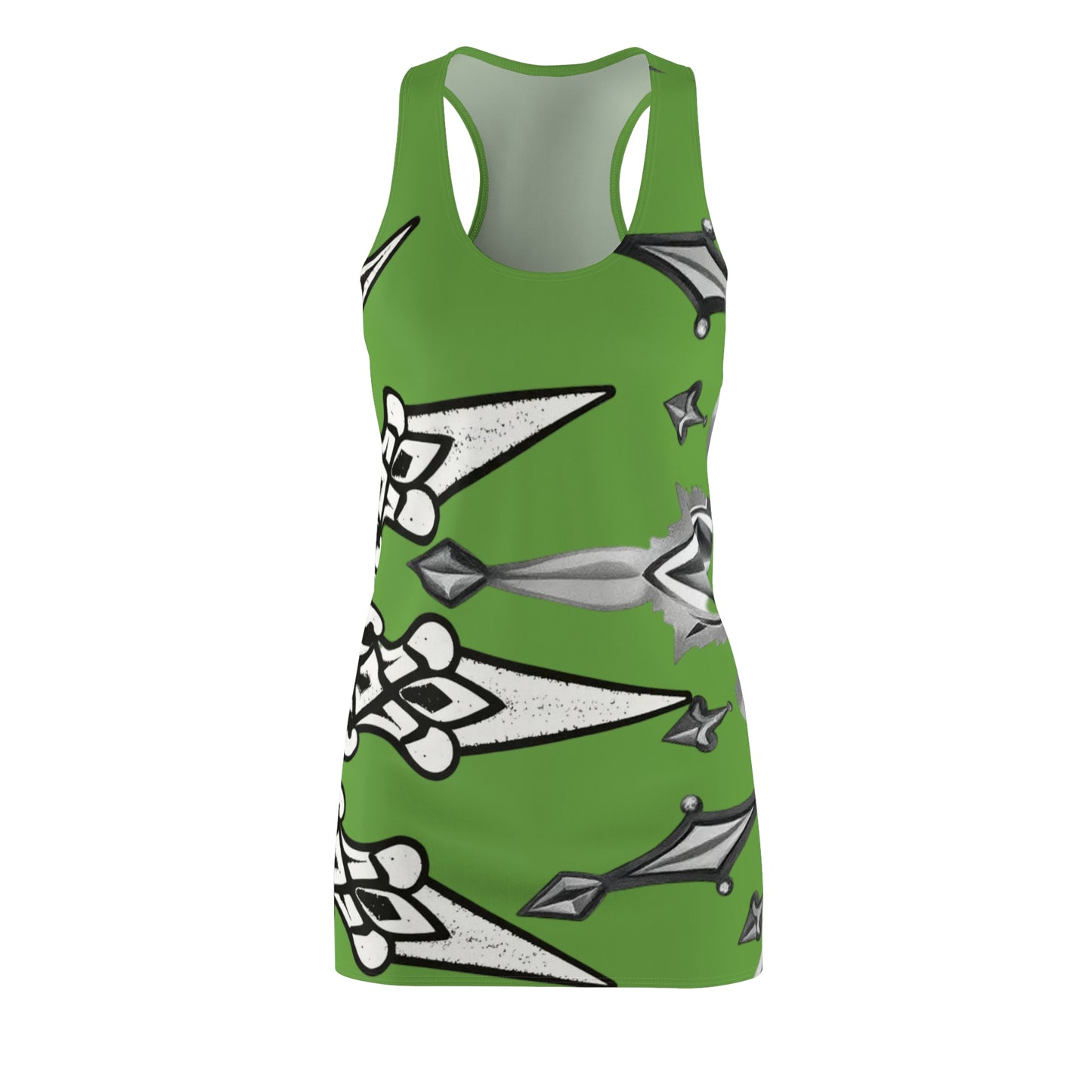 Green Sworn Enemy Racerback Dress for Women | Trendy Casual Dress, Summer Outfit, Beachwear, Daily Dress, Unique Gift Idea