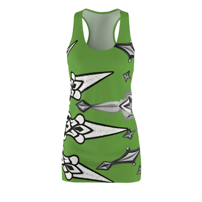 Green Sworn Enemy Racerback Dress for Women | Trendy Casual Dress, Summer Outfit, Beachwear, Daily Dress, Unique Gift Idea