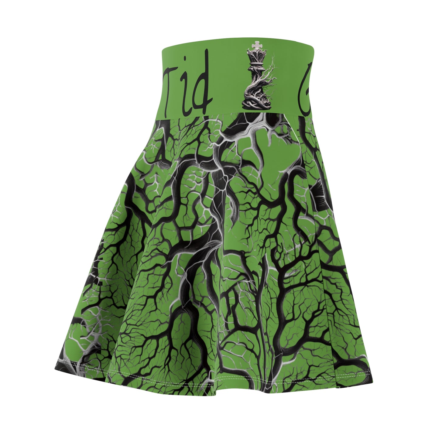 NatureILL Born Killer Skate Skirt Green - AOP | Trendy Outfit for Casual Days, Parties, Festivals, Summer Gatherings, Unique Gift Idea